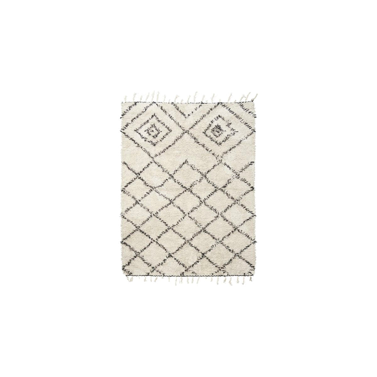Rug, Kuba, White/Black