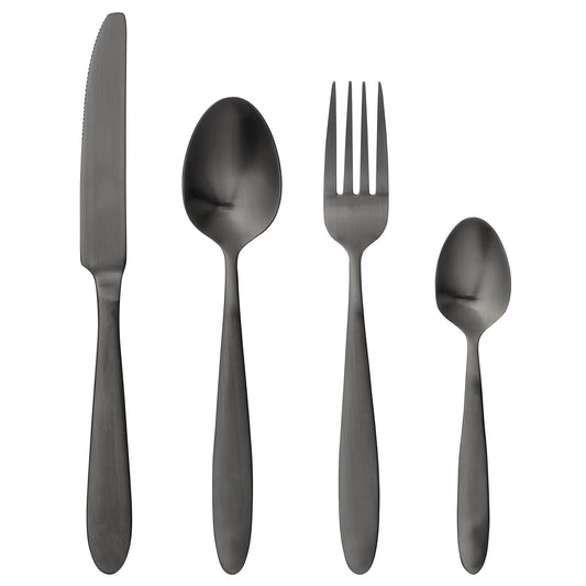 Cubiertos Frea, Negro, Acero Inoxidable