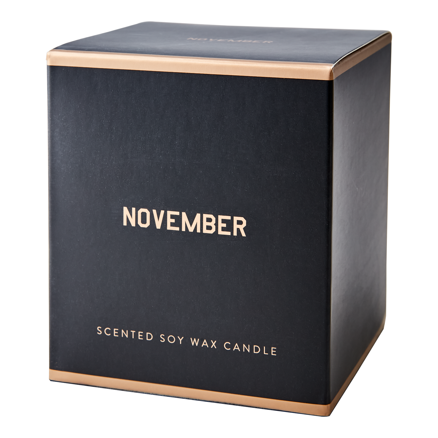 Calendar Hazelnut & Oat Scented Candle, Black
