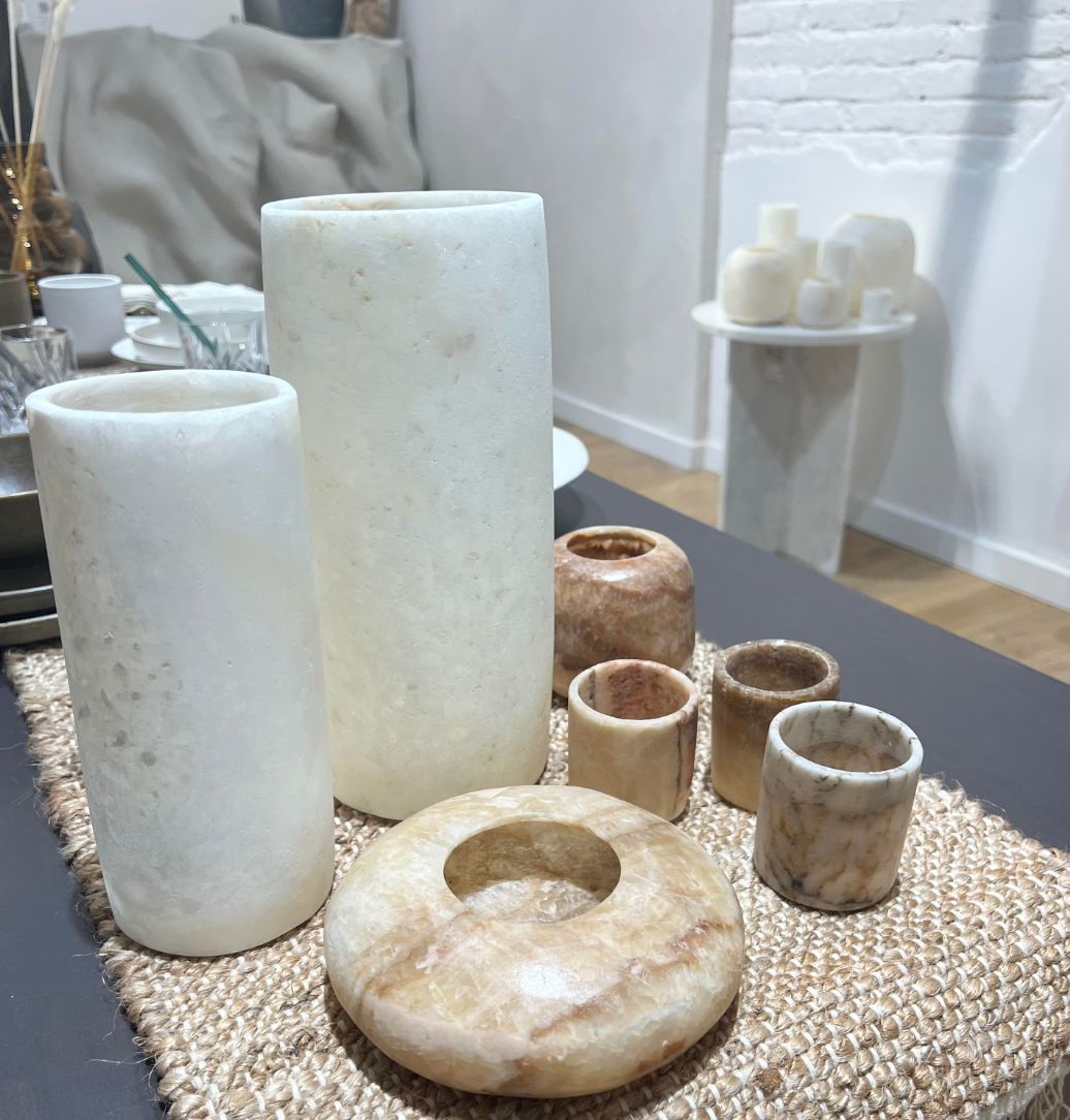 Alabaster Candle Holder